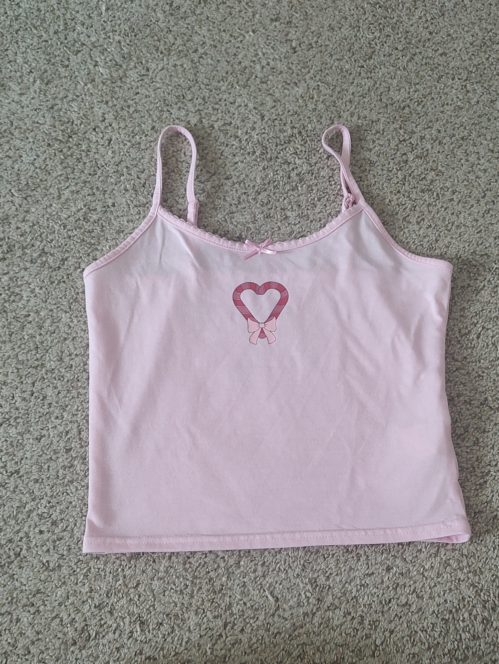 Pink Girls' Heart Graphic Pajama Tank Top